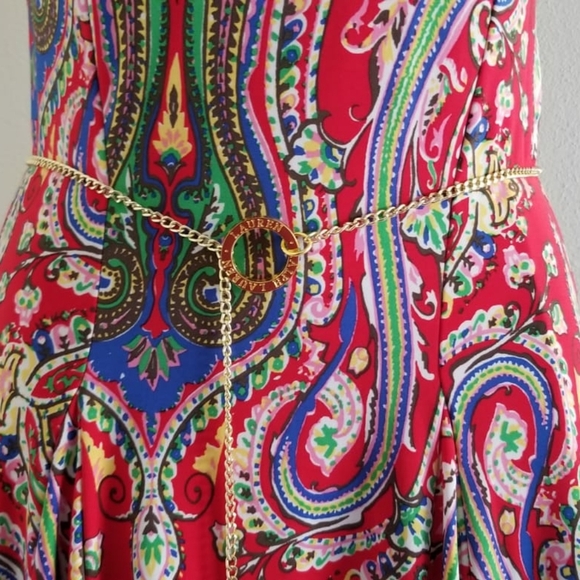 LAUREN RALPH LAUREN Red Paisley Dress - XS - ⭐Host Pick⭐ - Picture 8 of 11